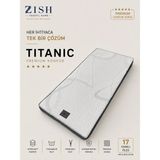 Zish Home Titanic Yatak Pedi, Şilte, Topper | Misafir, Yer, Kanepe Yatağı, Yer Minderi | Fermuarlı Yıkanabilir Kılıf | Kamp, Karavan, Yazlık, Öğrenci, Yurt, Bağ/Bahçe, Araç İçi Yatağı | Zishhome - 90 × 200 cm