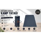 Zish Tekstil Zish Home Flexi Katlanır Kamp Yatağı, 5 cm 24 DNS Sünger Yatak, Karavan, Çadır, Misafir, Yer, Bağ, Bahçe, Yazlık Yatağı, Anne Yanı, Deprem, Taşınabilir Şilte, Araç İçi Minder - Mavi - 140 x 200 cm