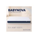 zishtekstil BABYNOVA Sünger Bebek ve Çocuk Yatağı | Çift Fermuarlı Yıkanabilir Kılıf | Beşik, Park Yatak | 12 cm