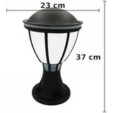 Zita Kupa Bahçe Aydınlatma Armatürü 37 cm | E27 Duylu | IP54 Dış Mekan Set Üstü Lamba | Siyah Kasa | Ampul Hariç | Yerli Üretim