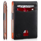 Zitahli Erkekler için ince cüzdan hediyeler 12 kart yuvaları kimlik penceresi para klip Minimalist RFID ön cep Bifold deri küçük ince hediye kutusu baba doğum günü noel Regalos Hombres