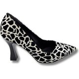 Zivanta Leopar Desenli Kadın Stiletto - Zivanta - Beyaz-Siyah - 39 - Siyah - Beyaz