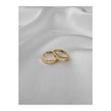 Zivazer Store Kadın Çelik Kararmaz Xuping 14k Gold Renginde 1.5 cm Boyunda Halka Küpe
