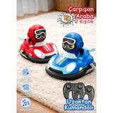 Ziventa 2 Kişilik Uzaktan Kumandalı Drift Çarpışan Araba Seti USB Şarjlı Müzikli Işıklı Rc Bumper Car Oyuncak 360 Dönüş - Renkli