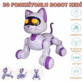 Ziventa 30 Fonksiyonlu Akıllı Robot Kedi Uzaktan Kumandalı Programlanabilir Dans Eden Şarjlı Eğitici Oyuncak - Mor