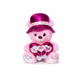 ZİVENTA 33 cm Peluş Ayıcık Şapkalı Love Kalpli | Sevgililer Günü & Özel Gün Hediyesi Yumuşak Dolgulu Oyuncak