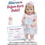Ziventa 55 cm Sesli Oyuncak Et Bebek Orta Yumuşak Gövdeli Biberonlu Ağlama & Öksürme Sesli Kıyafetli Bebek - Çok Renkli