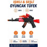 Ziventa Işıklı & Sesli Oyuncak Tüfek Çocuklar Için Güvenli, Pilli Aksiyon Oyuncağı Süper Kahraman Temalı Karakter Figürlü - Kırmızı