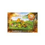 ZİVENTA Magnetic Tiles 76 Parça Manyetik Blok Çiftlik Seti Eğitici STEM Oyuncak 3D Çocuk Gelişim Oyuncağı