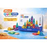 Ziventa MİNİ Manyetik Yapı Blokları Çocuklar İçin Renkli 3 Boyutlu 45 Parça Mıknatıslı Karo Oyun Seti 3.75cm - MİNİ - 45 PARÇA / 45 PCS