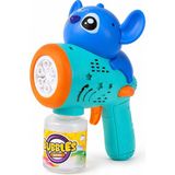 Ziventa Stitch Temalı Işıklı Otomatik Baloncuk Tabancası Bubble Gun Çocuk Köpük Oyuncağı Baloncuk Makinesi Baloncuk Silahı Sıvı Dahil - Mavi