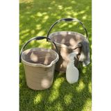 ZİVORA Temizlik Kovası 10-14 Litre 2 Li Vizon Set Kapaksız Su Kovası