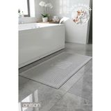 Zivra Gri Ayak Havlusu - 60X130cm, 690Gr, %100 Pamuk, Spa Ve Otel Banyo Paspası, Günlük Kullanıma