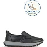 Ziya, Erkek Hakiki Deri Kolay Giyilir Konfor Ayakkabı 15310Z1102 Siyah