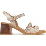 Ziya, Kadın Hakiki Deri Topuklu Sandalet 161992Z19030 Gold-Yılan - Çok Renkli