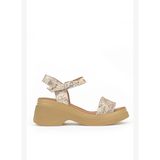 Ziya , Kadın Hakiki Deri Topuklu Sandalet 161992Z64028 Gold-Yılan