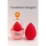 Zizix Oval Makyaj Süngeri – Plastik Saklama Kabında Fondöten Süngeri, Yumuşak ve Dayanıklı Uygulama Pufu - Çok Renkli