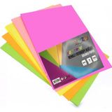 Zizu Renkli Fotokopi Kağıdı A4 Fosforlu 5 Renk 100'LÜ Paket