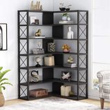 Zizuva 130x30x180 cm Siyah Ev ve Ofis Raf Sistemi