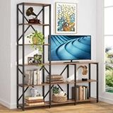 Zizuva 9 Raflı L Model Kitaplık Ve Tv Ünitesi Ceviz