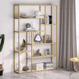 Zizuva Tasarım 120x30 cm Beyaz Gold Dekoratif Kitaplık