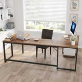 Zizuva Tasarım 135+90+100x60x75 CM Ceviz Bilgisayar ve Çalışma Masası