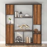 Zizuva Tasarım 150x30x180 cm Ceviz Kitaplık ve Düzenleyici