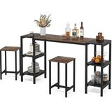 Zizuva Tasarım 160x90x44 cm 3 Parça Bar ve Masa Takımı