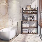 Zizuva Tasarım 80x40x155 CM Çok Amaçlı Ceviz Mutfak ve Banyo Dolabı Modeli