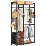 Zizuva Tasarım ZZ2023-TG7308 120x220x40 cm Çekmeceli Açık Gardırop