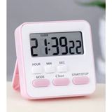 ZK-2206 Alarmlı Dijital Öğrenci Sınav Kronometresi 24 Saat Ileri ve Geri Sayım Kronometresi Saat / Alarm / Kronometre / Mıknatıslı - Beyaz - Pembe