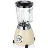 ZLN1207 Retro Stand Blender, 1,5 L Cam Hazneli, Parçalayıcı, Smoothie Makinesi, Mikser, Paslanmaz Çelik Bıçak, 2 Hız ve Nabız Fonksiyonu, Paslanmaz Çe - Çok Renkli