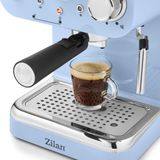 ZLN2861 Espresso Kahve Makinesi 15 Bar Süt Köpürtücü 1100W 1.25L Retro Mavi - 260-Pembe