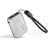 Zlos MT10 22.5W 10000MAH Entegre Kablo Özellikli Mini Powerbank Taşınabilir Hızlı Şarj Cihazı - Gümüş