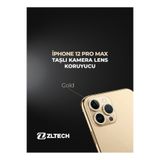 ZLTECH iPhone 12 Pro Max Uyumlu Taşlı Kamera Lens Koruyucu
