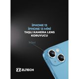 ZLTECH iPhone 13/13Mini Uyumlu Taşlı Kamera Lens Koruyucu - Mavi