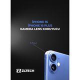 ZLTECH iPhone 16/16Plus Uyumlu Kamera Lens Koruyucu - Mavi