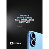ZLTECH iPhone 16/16Plus Uyumlu Taşlı Kamera Lens Koruyucu - Mavi