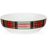 Zm Decor Beyaz Ekose Kase 18 cm