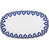 Zm Decor Damla Mavili Kayık Kase, 35 cm