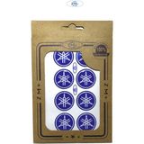 Zm+ Plus Yamaha Koruma Takozu Damla Etiket Sticker Ø28 mm Mavi-Beyaz