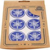 Zm+ Plus Yamaha Koruma Takozu Damla Etiket Sticker Ø39 mm Mavi-Beyaz