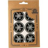 Zm+ Plus Yamaha Koruma Takozu Damla Etiket Sticker Ø39 mm Siyah-Beyaz
