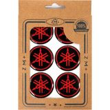 Zm+ Plus Yamaha Koruma Takozu Damla Etiket Sticker Ø39 mm Siyah-Kırmızı