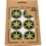 Zm+ Plus Yamaha Koruma Takozu Damla Etiket Sticker Ø39 mm Siyah-Sarı