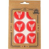 Zm+ Plus Yamaha Koruma Takozu mt Damla Etiket Sticker Ø39 mm Kırmızı-Beyaz
