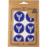 Zm+ Plus Yamaha Koruma Takozu mt Damla Etiket Sticker Ø39 mm Mavi-Beyaz