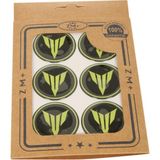 ZM plus Yamaha Koruma Takozu mt Damla Etiket Sticker Ø39 mm Siyah-Sarı