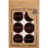 Zm+ Plus Yamaha Yzf R25 Koruma Takozu Damla Etiket Sticker Ø39 mm Siyah-Kırmızı