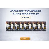 Zmax 9W Led Ampul E27 Duy 6500K Beyaz Işık 720 Lümen 60W Tasarruflu 10 Adet